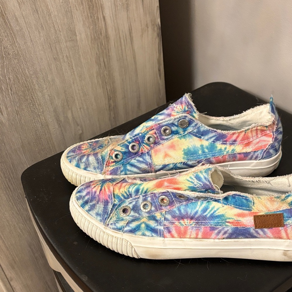 Colorful Tie-Dye Blowfish Shoes